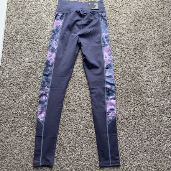 Under Armour Women’s Leggings Small High Rise Compression Purple - Picture 15 of 15